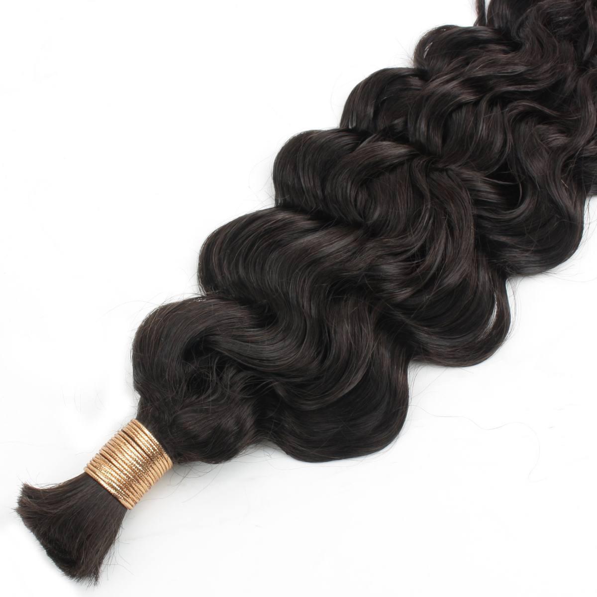 Beach Wave Bulk Human Hair Extensions