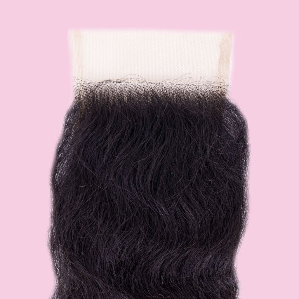 Raw Indian Curly 4x4 Transparent Closure