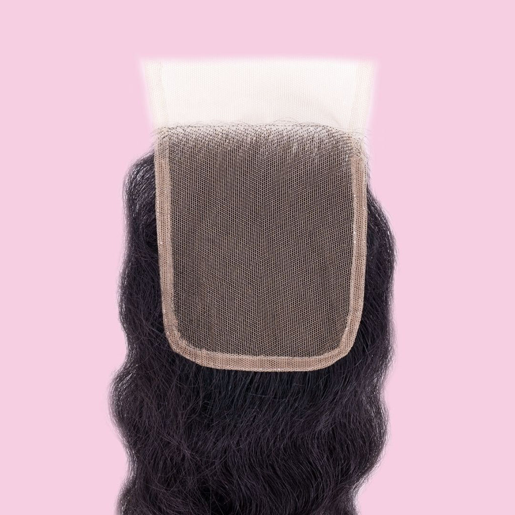 Raw Indian Curly 4x4 Transparent Closure